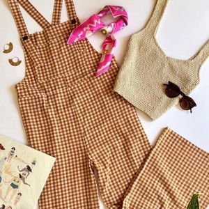 Gingham Overalls
